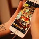 a person holding a cell phone