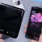 black samsung android smartphone turned off