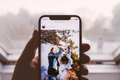 woman wearing blue denim jacket standing screengrab