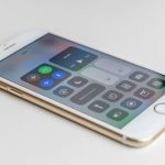 gold iPhone 6s is turned on