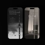 a black and white photo of a cell phone